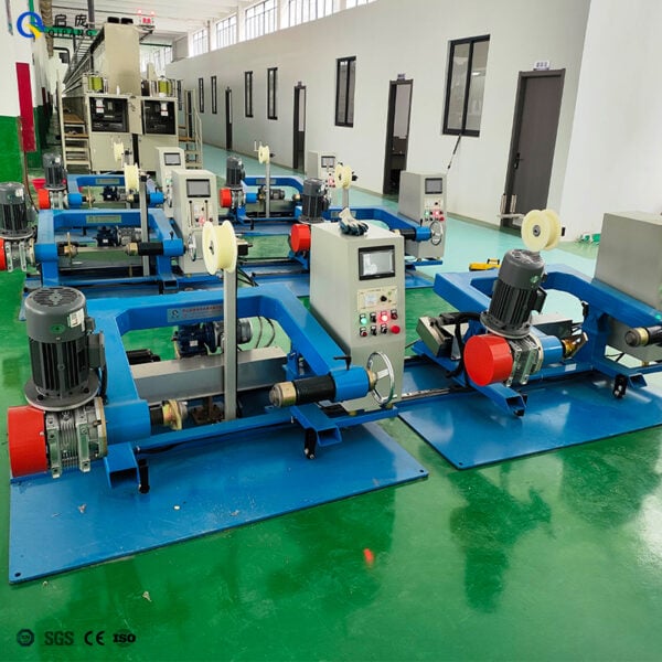 spool moving Flat copper Traverse PLC Servo Take-up winding Machine