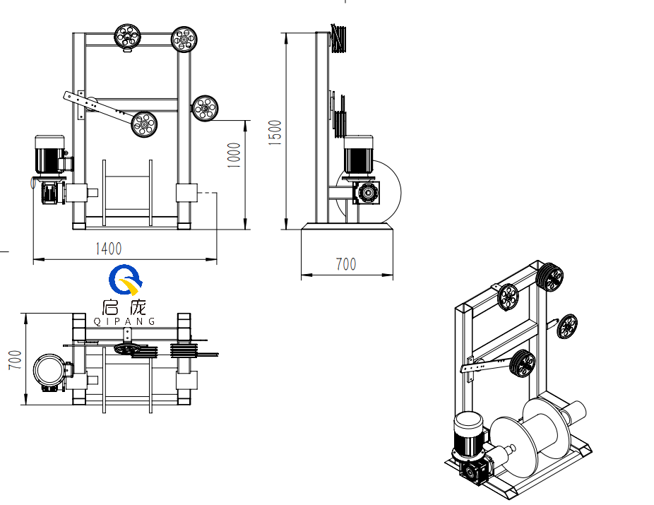 Aktive Abwickelmaschine für Rollenabwickler