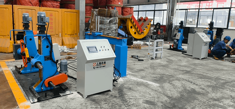 On-site commissioning of automatic steel wire rope rewinding machine for cable industry