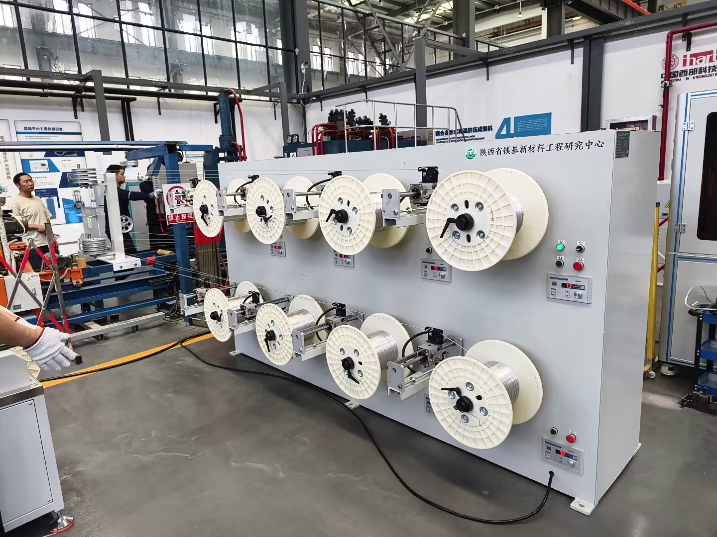 8 head take up machine