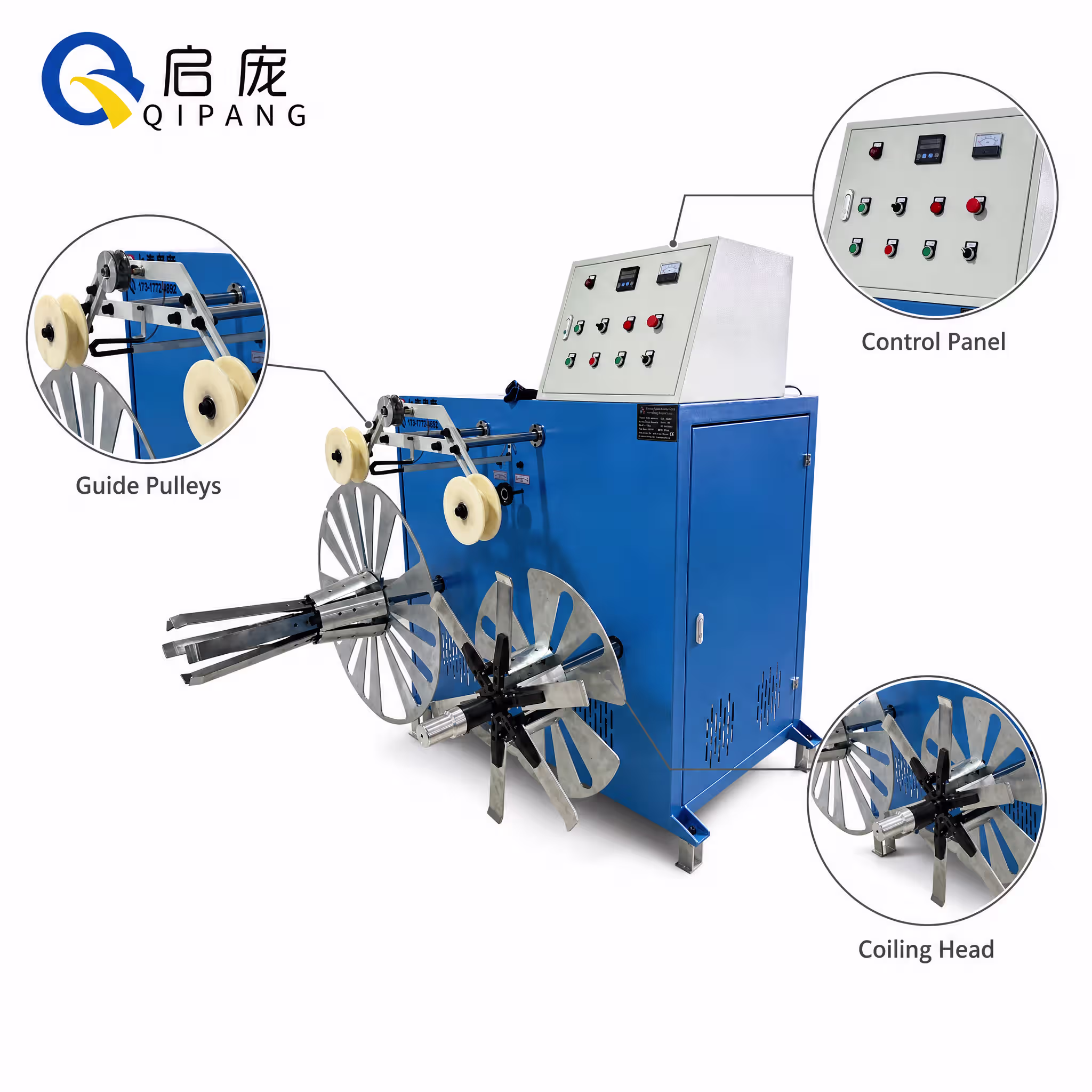Dual Head Cable Coiling Take Up Machine for Cable & Wire Winding - Image 2