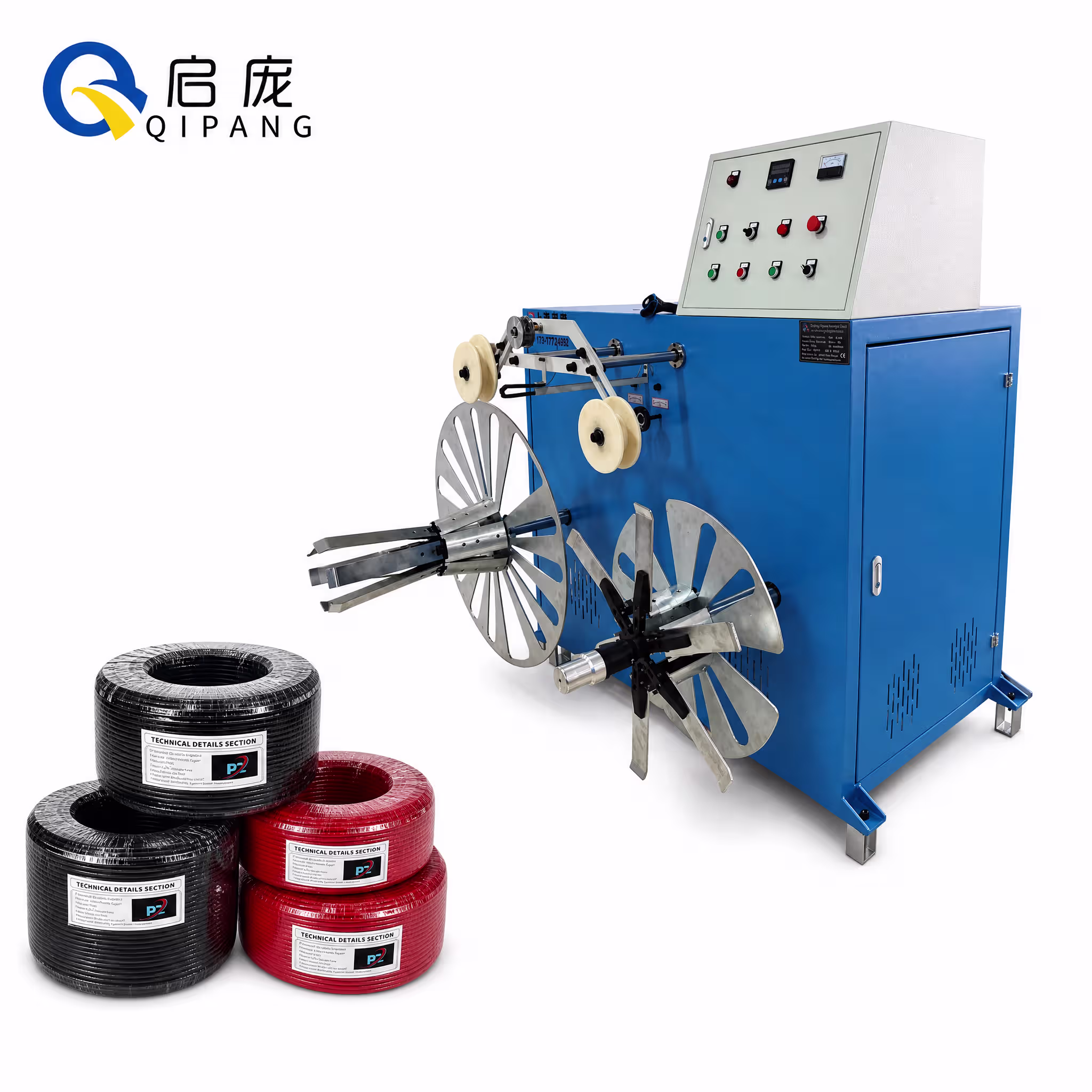 dual head take up machine